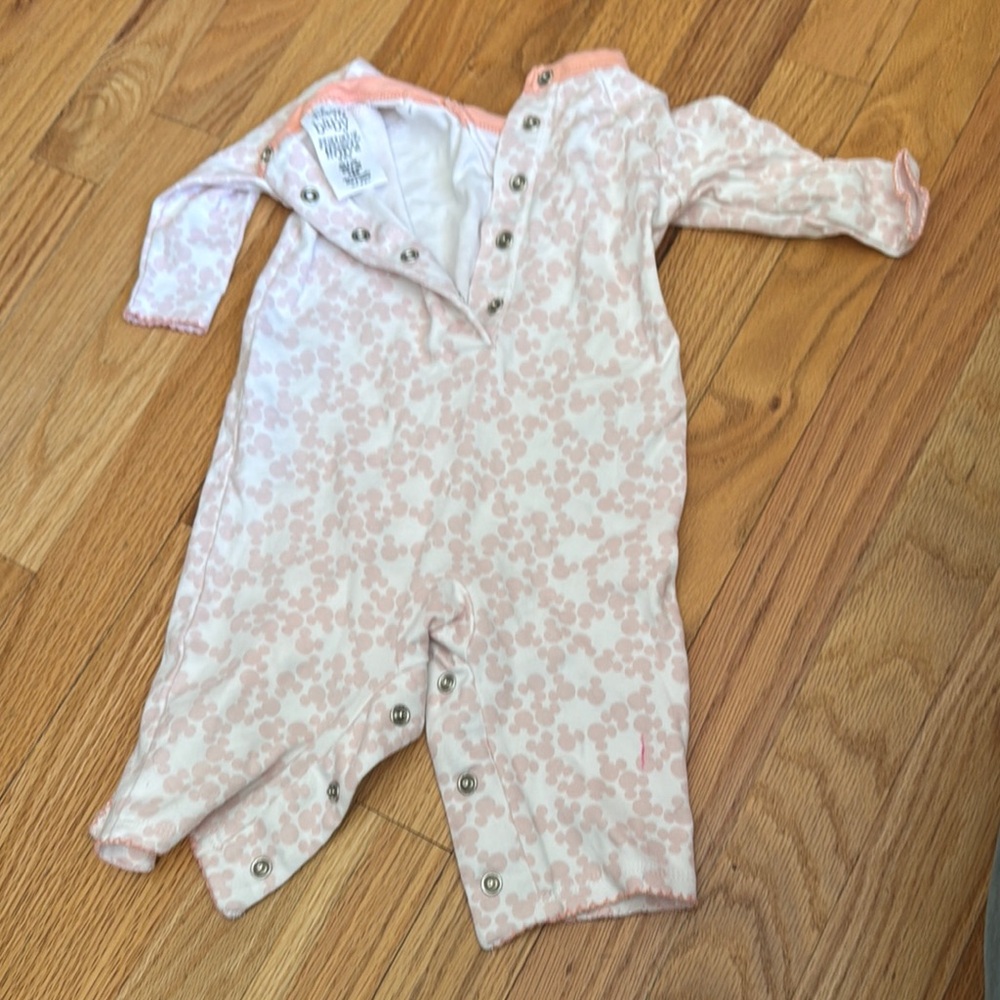 Disney Pink Patterned Kids One Piece